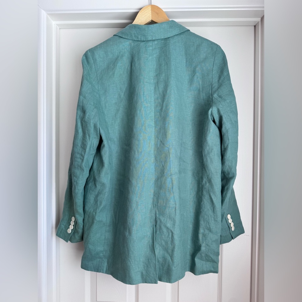 Madewell SeaFoam Green new with tags linen blazer large - Picture 5 of 9